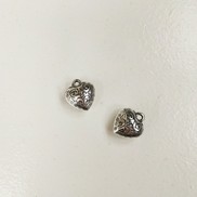 Cuore lavorato "oldsilver" colore argento misura mini